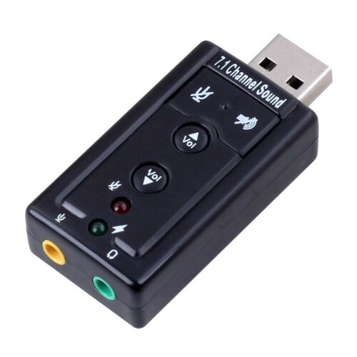New Usb 2.0 To Audio External Sound Card Adapter Virtual 7.1 Ch Mic Speaker