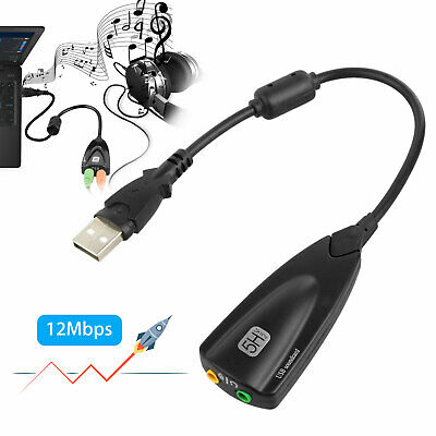 Usb2.0 To 3.5mm Mic/headphone Jack External 7.1 Channel Audio Sound Card Adapter
