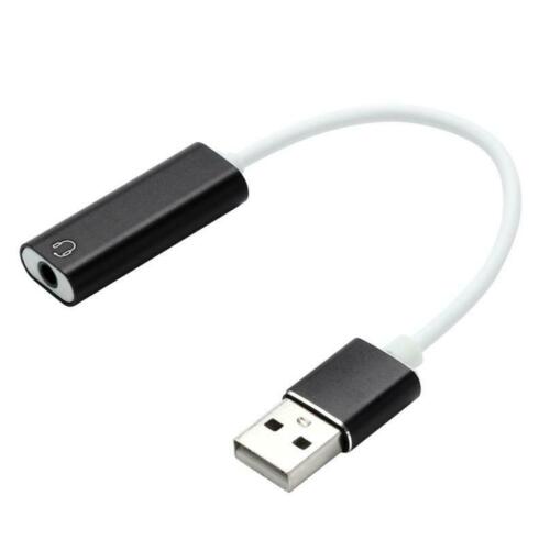 Usb To 3.5 Mm Stereo Jack Headset Audio Adapter Cable External Sound Card Jack