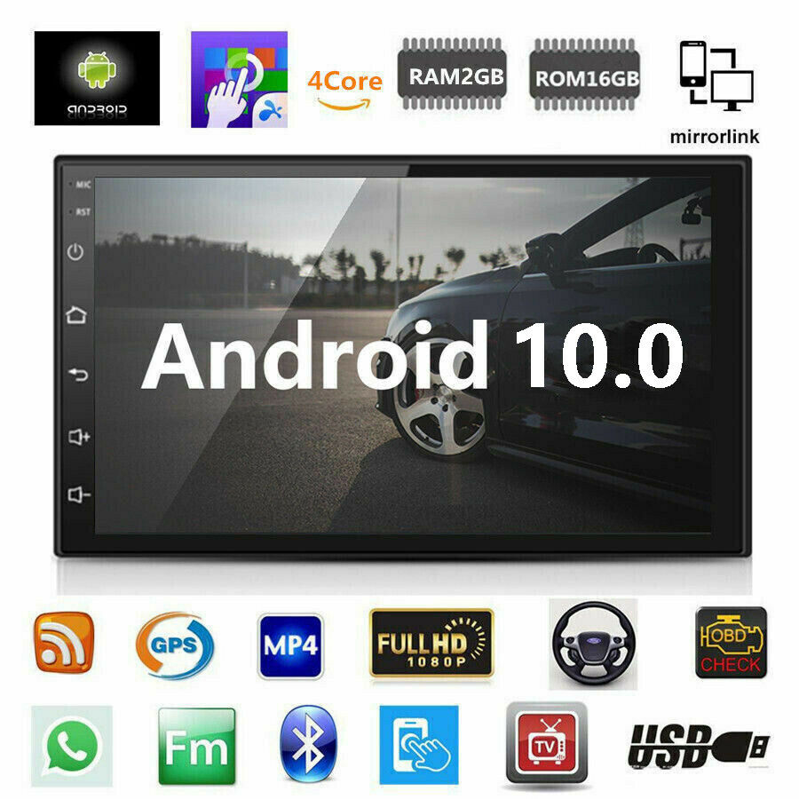 Android 10 Car Stereo Gps Navigation Radio Player Double Din Wifi 7"