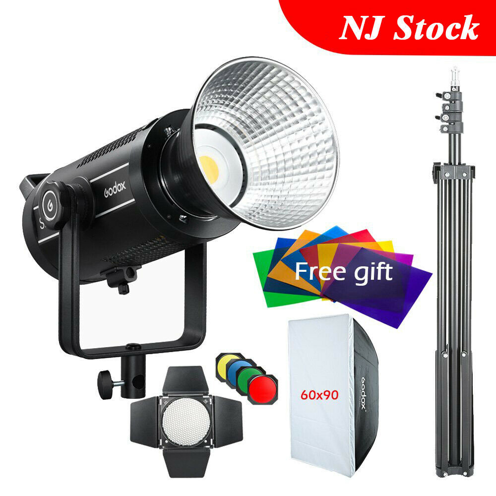 Godox Sl-200wii Camera Video Led Light Stand 60*90cm Bowens Softbox Barndoor Kit