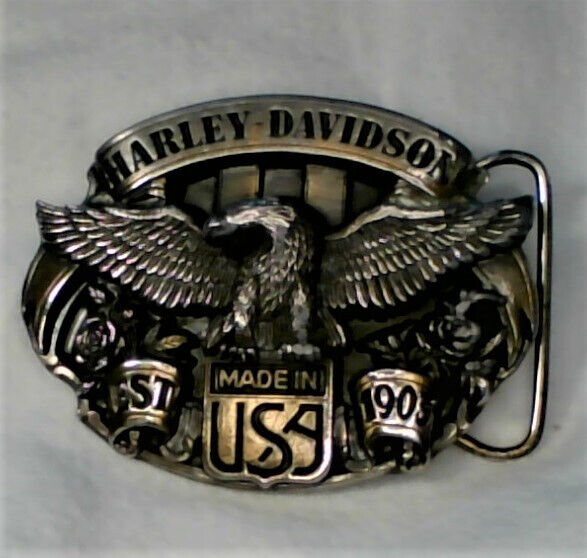 Harley Davidson 1989 Siskiyou & Harmony Design Eagle Usa Belt Buckle