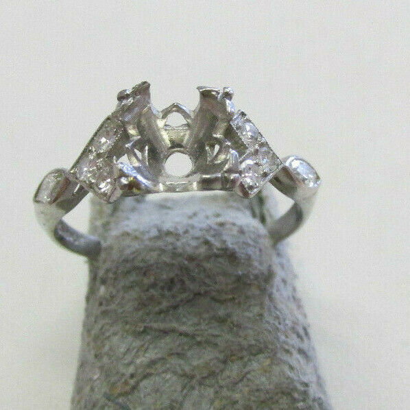 Platinum And Diamond Ring Mounting For 1.00 To 1.25 Carat Diamond   Make Offer