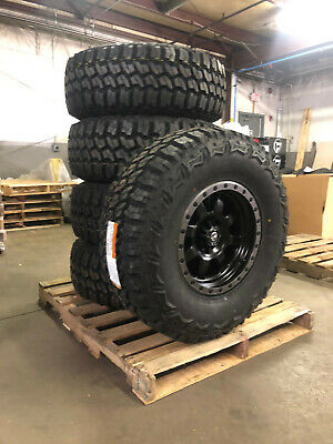 5) 17x9 Fuel D551 Trophy Gray Black Wheels 35" Mt Tires 5x5 Jeep Wrangler Jl Jk