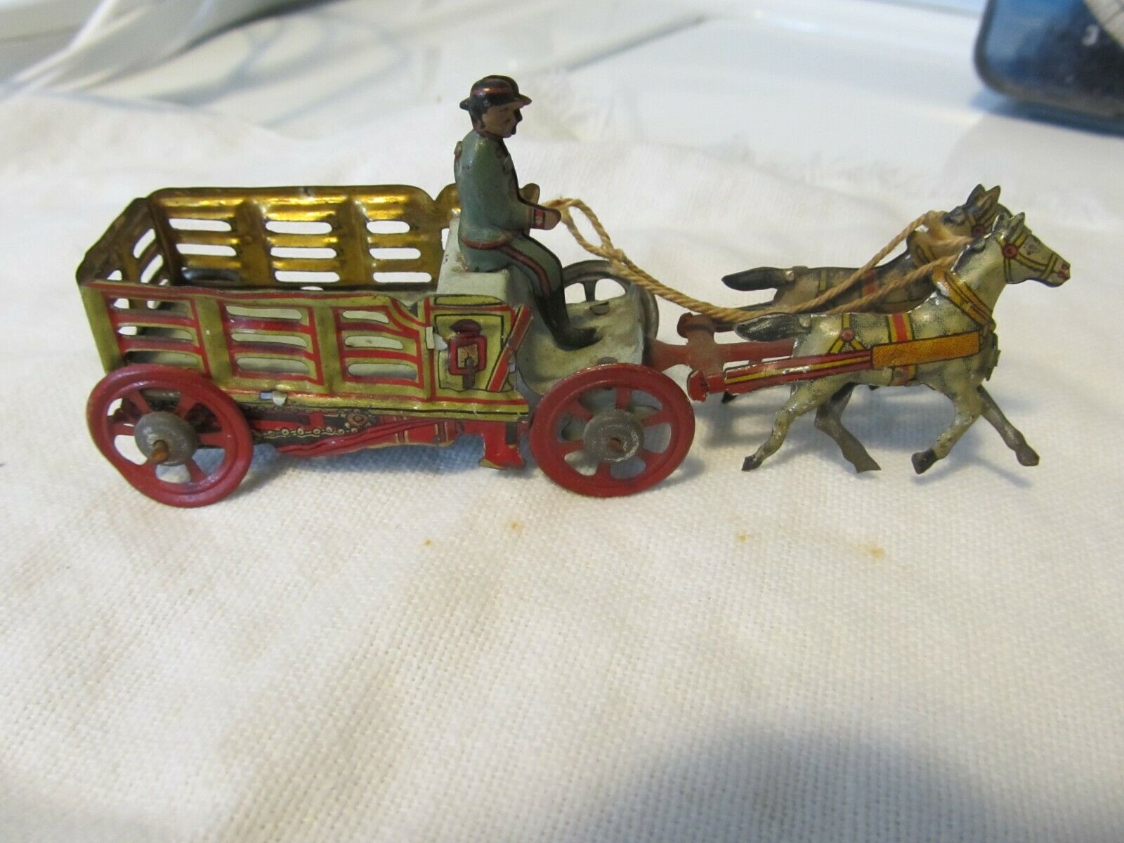1900's Made In Germany Penny Toy, Horse Drawn  Wagon, Nice Original