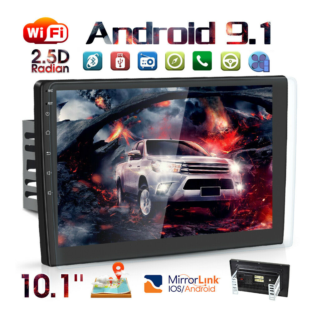 10.1" Android9.1 Car Stereo Radio Gps Navi Mp5 Player Double 2din Wifi Quad Core