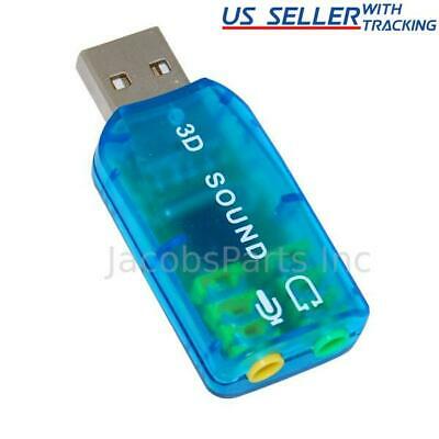 Usb 3d Audio Sound Card Microphone Headset Adapter