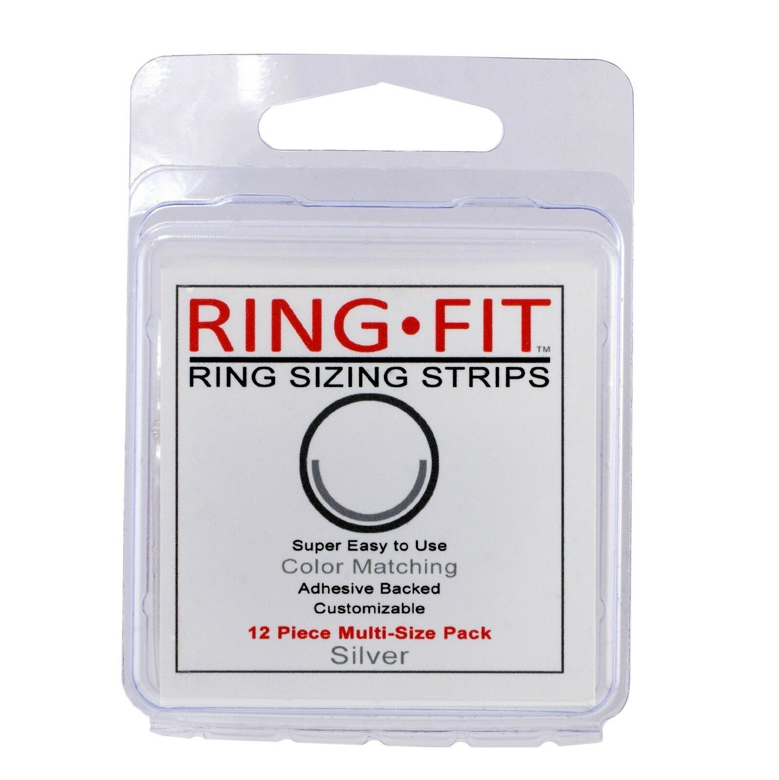 Ring-fit Ring Sizing Strips 12 Pack - For Wide Rings (wider Than 3mm)