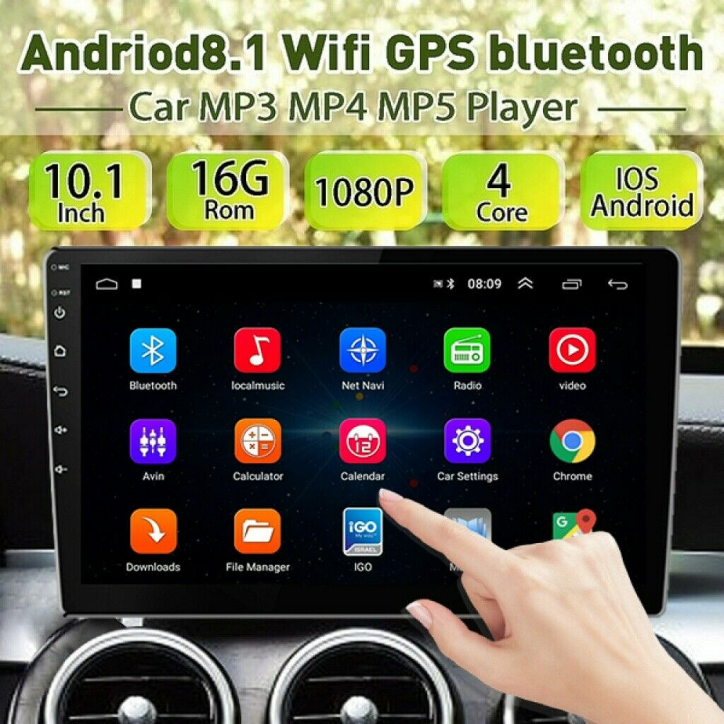 10.1'' 2din   Car Stereo Radio Android 8.1 Gps Navi Wifi Bluetooth Fm Mp5 Player