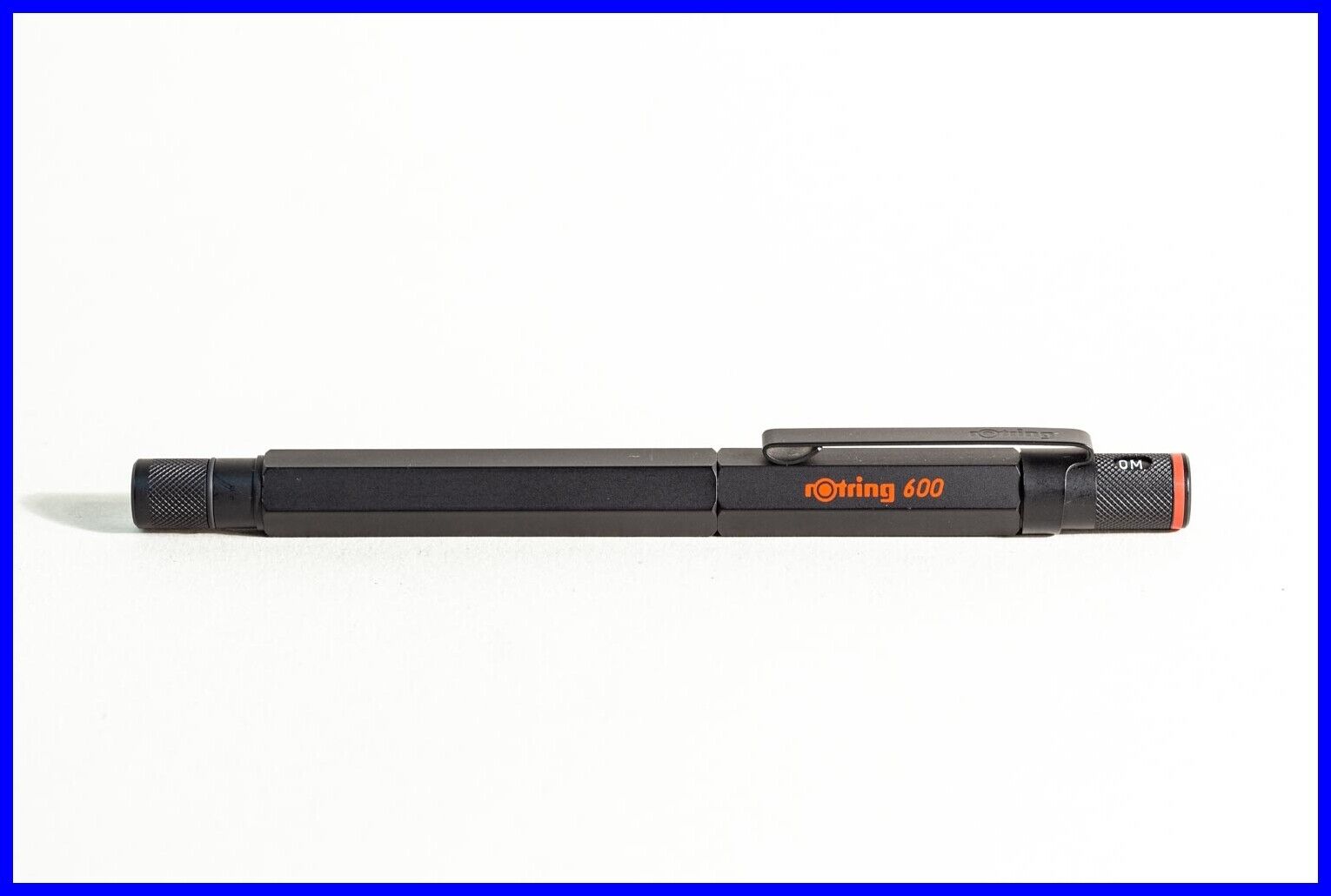 Rotring 600 Fh Black Fountain Pen, Knurled Grip W. Om Nib / Made In Germany