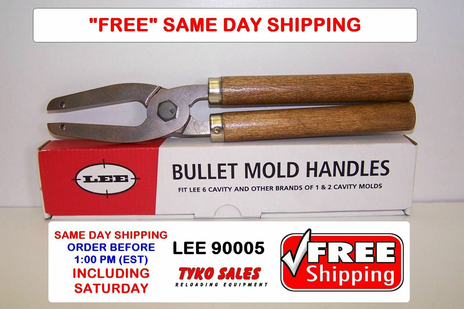 Lee 90005 * Lee 6 Cavity Mold Handles * Also Fits 2-cavity Rcbs, Lyman & Others